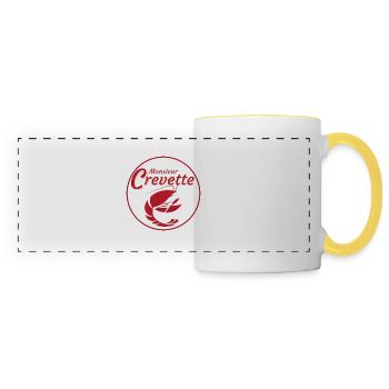 Monsieur Crevette Écrevisses - Mug panoramique contrasté et blanc - blanc/jaune - Devant