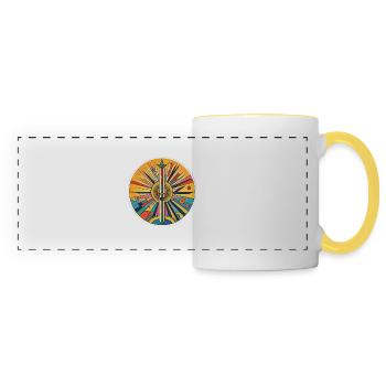 summer illusion - Panoramic Mug - white/yellow - Front