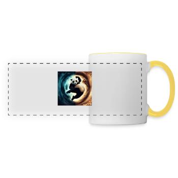 Kung Fu Ying Yang Panda - Panoramatasse - Weiß/Gelb - Vorne