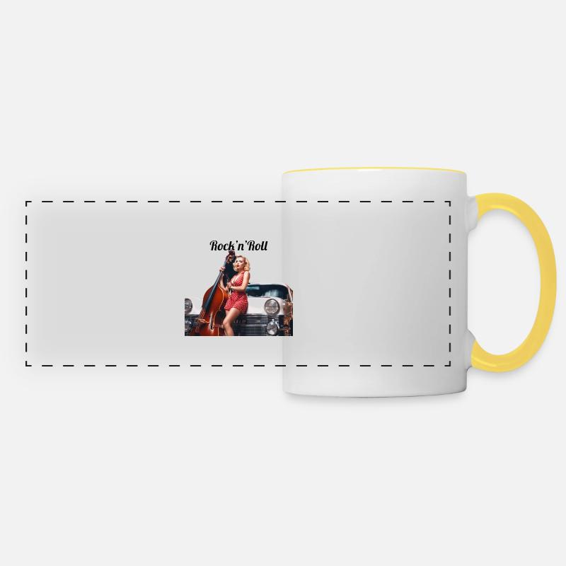 Pinup - Mug panoramique contrasté et blanc - blanc/jaune