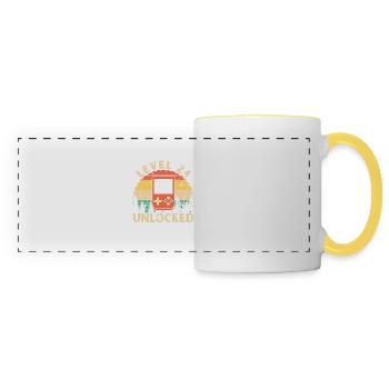 Level 24 Unlocked - Panoramic Mug - white/yellow - Front