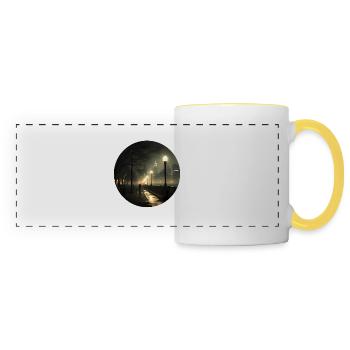 Graue Stadtgefühle: Emotionale Reflexion - Panoramatasse - Weiß/Gelb - Vorne