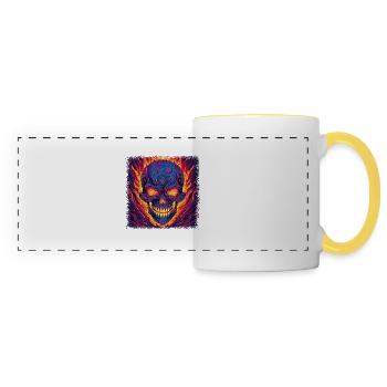 Dirty Joke Scary Death Fuck You Jokes Board - Panoramic Mug - white/yellow - Front