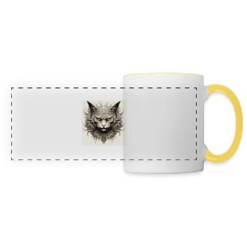 Gift Persian Animal Humor Funny Sayings Cool - Panoramic Mug - white/yellow - Front