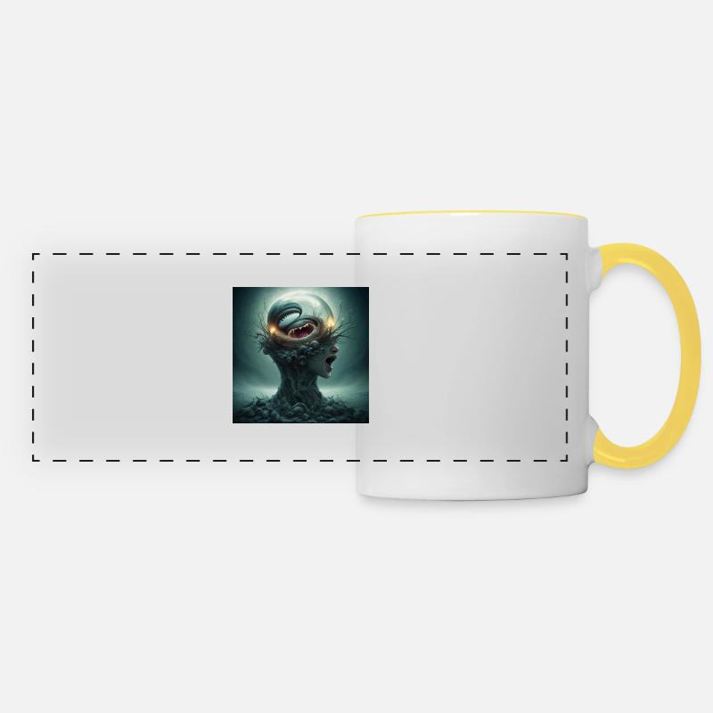 Fear - Panoramic Mug - white/yellow