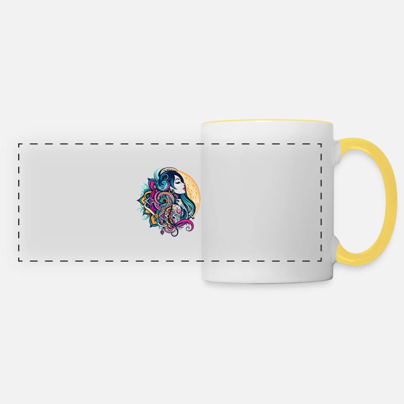 Tattoo Premium Design - Panoramic Mug - white/yellow