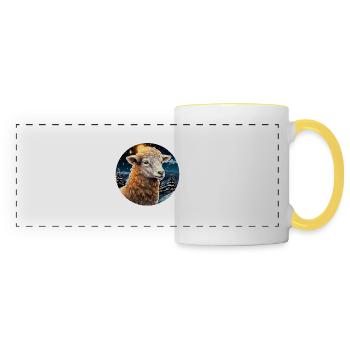 Laine d’hiver - Mug panoramique contrasté et blanc - blanc/jaune - Devant