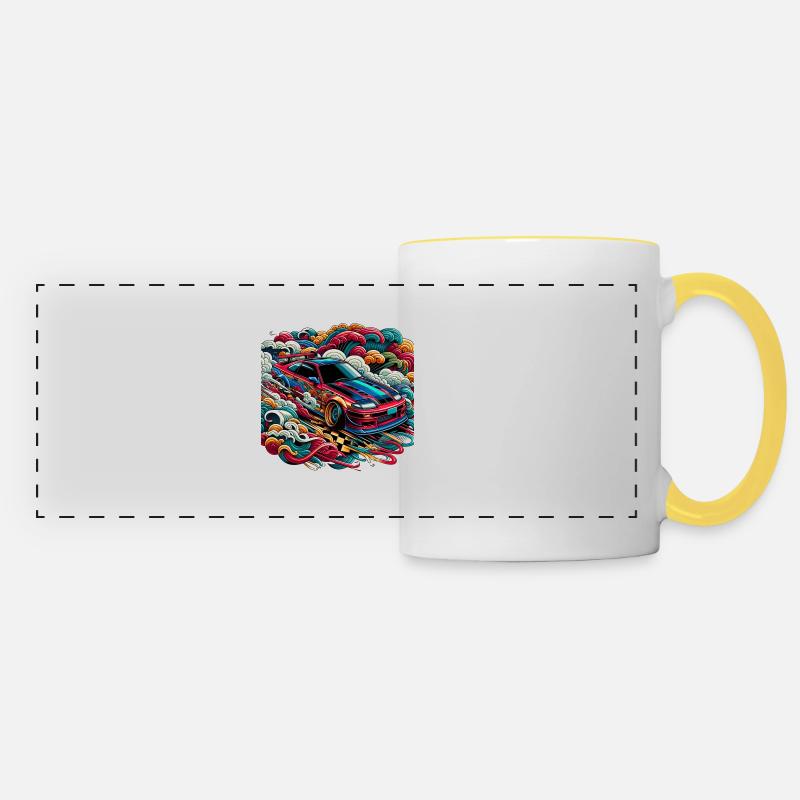 R32 GTR JDM Drift - Panoramic Mug - white/yellow