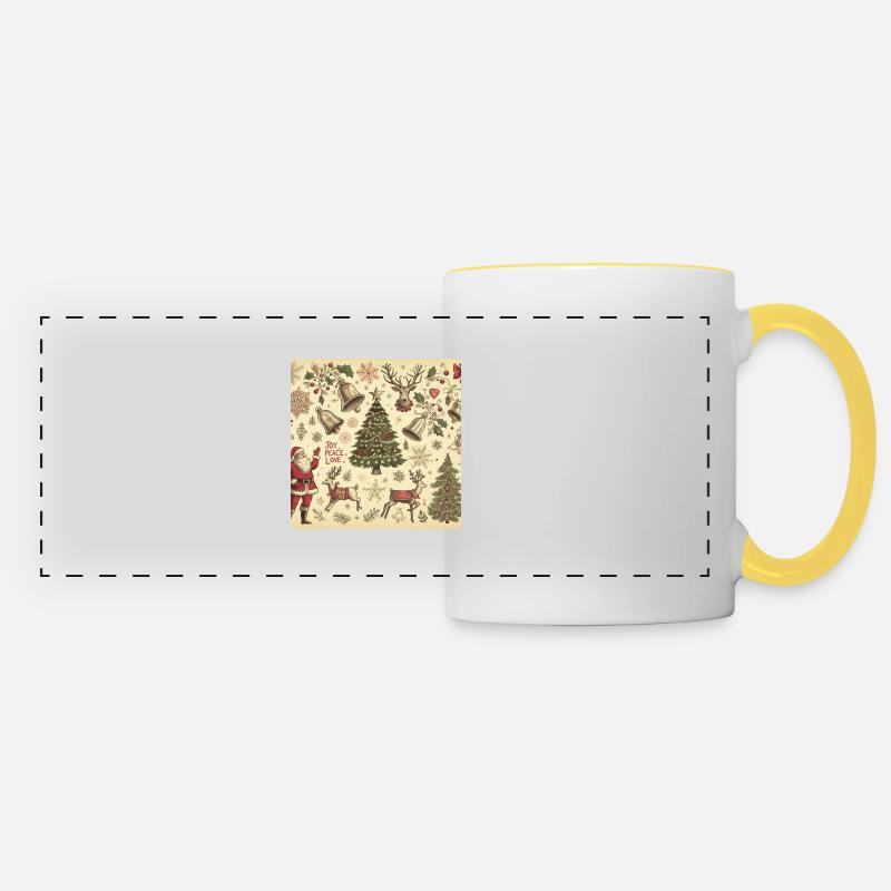 Winter Design - Panoramic Mug - white/yellow
