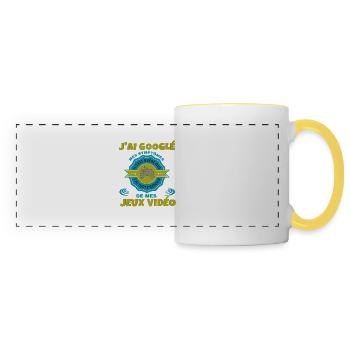 JEUX vidéo - Mug panoramique contrasté et blanc - blanc/jaune - Devant