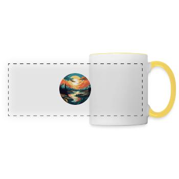 Great river - Panoramic Mug - white/yellow - Front