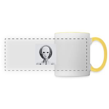 Astronomie Astrophysique Spiritualité - Mug panoramique contrasté et blanc - blanc/jaune - Devant