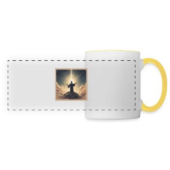 Spiritualité Espace Astrologie - Mug panoramique contrasté et blanc - blanc/jaune - Devant