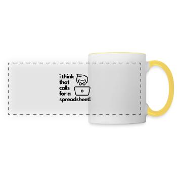 I think that calls for a spreadsheet - Panoramic Mug - white/yellow - Front