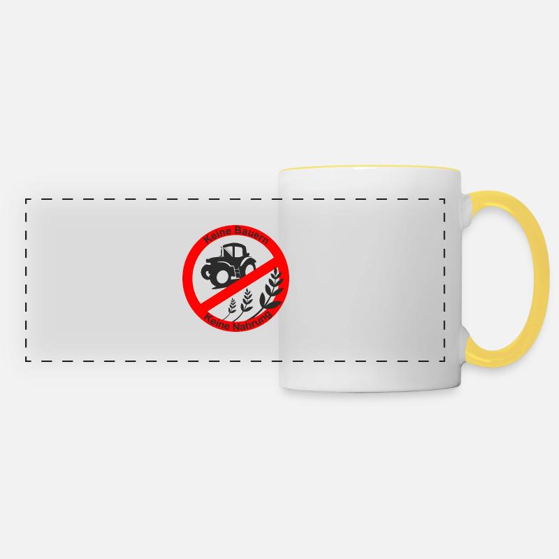 Farmers Farmer Tractor Tractors - Panoramic Mug - white/yellow