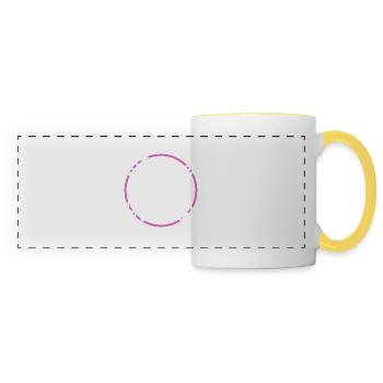 Bday Emotional Heart Exploration Heartbeat Forest - Panoramic Mug - white/yellow - Front
