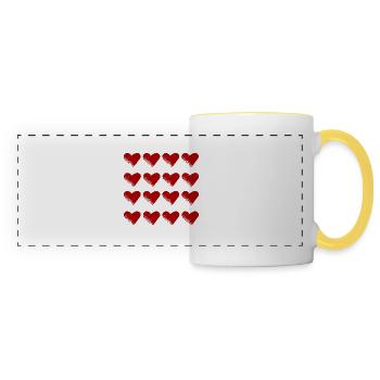 Lots of love - Panoramic Mug - white/yellow - Front