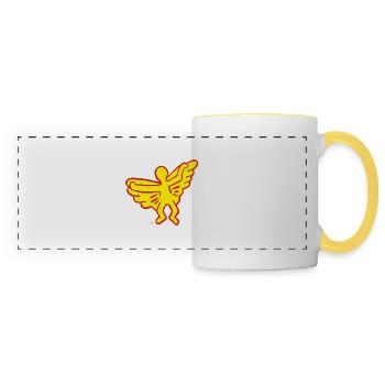 hommage à K.H. - Mug panoramique contrasté et blanc - blanc/jaune - Devant