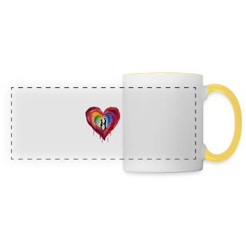 Heart people - Panoramic Mug - white/yellow - Front