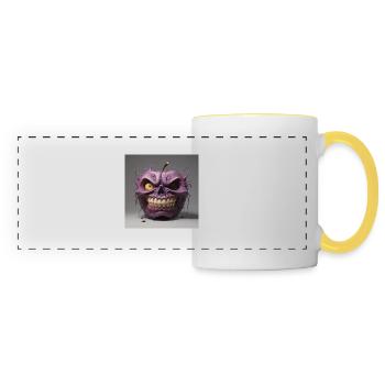 Psycho Apple - Panoramic Mug - white/yellow - Front