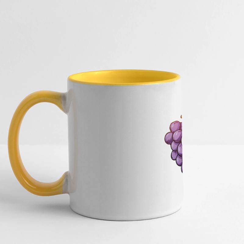 Weintraube oder dunkle Rebe Panoramatasse