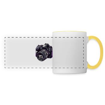 Nostalgic photo camera - Panoramic Mug - white/yellow - Front