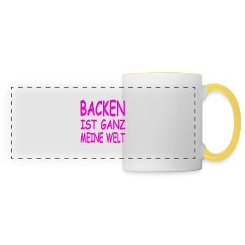 Backen - Panoramatasse - Weiß/Gelb - Vorne