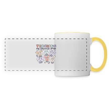 Teaching My Favorite Peeps - Panoramic Mug - white/yellow - Front