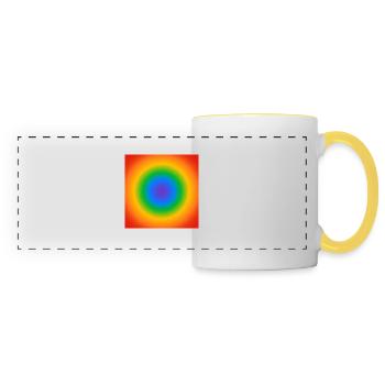 Rainbow Circle Gradient Colors Pride Merch - Panoramic Mug - white/yellow - Front
