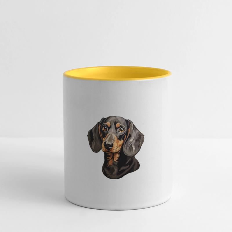 Dackel oder Dachshund Panoramatasse