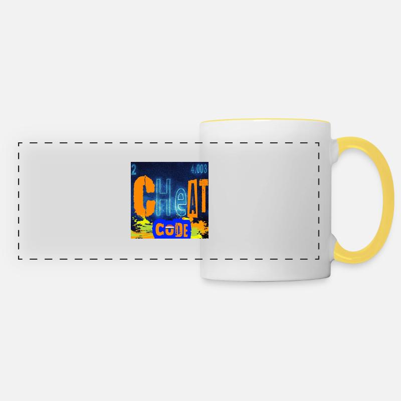 CHEATCODE CHEMISTRY - Panoramic Mug - white/yellow