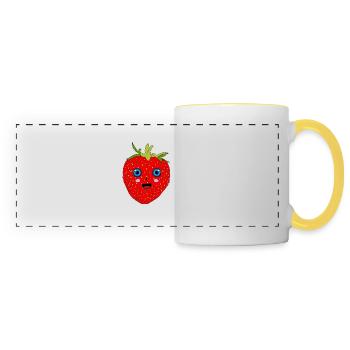 Manga Strawberry - Panoramic Mug - white/yellow - Front