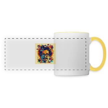pop culture - Mug panoramique contrasté et blanc - blanc/jaune - Devant
