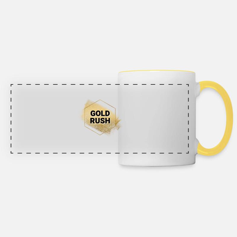 Gold- Rush Logo - Panoramic Mug - white/yellow