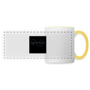 Salperlipopette rainbow butterfly créa - Mug panoramique contrasté et blanc - blanc/jaune - Devant