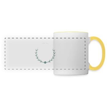 Autonomisation pour le succès Dictons de blagues drôles - Mug panoramique contrasté et blanc - blanc/jaune - Devant