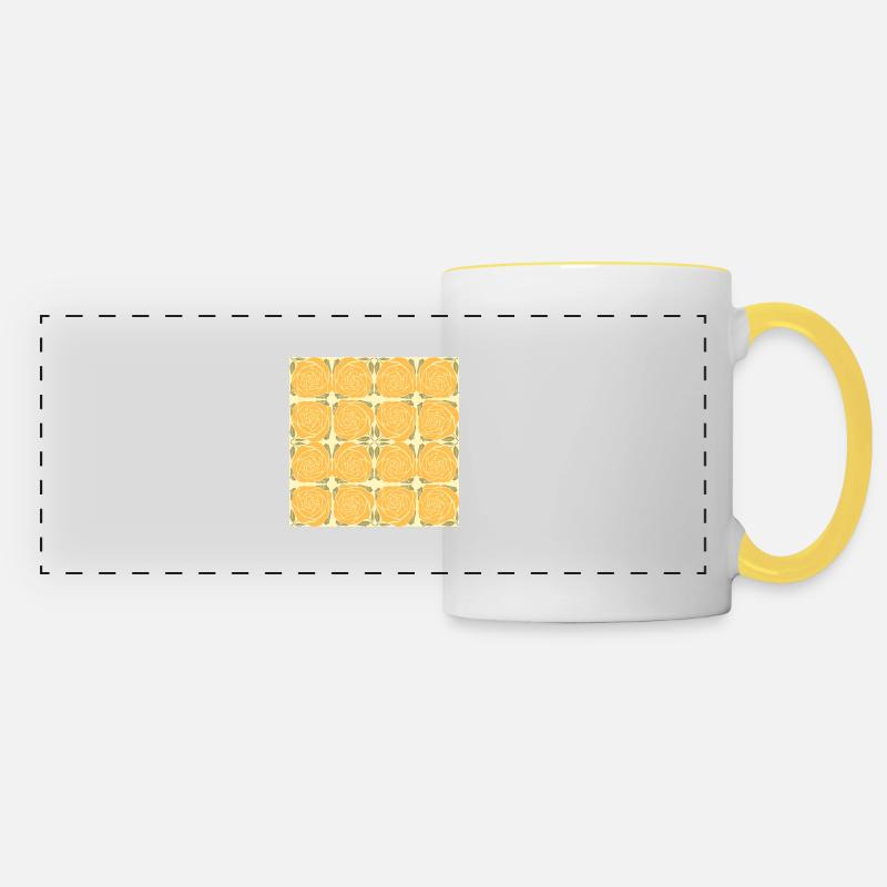 F57 - Mug panoramique contrasté et blanc - blanc/jaune