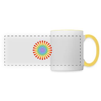 Fleur de fierté - Mug panoramique contrasté et blanc - blanc/jaune - Devant