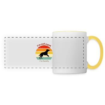 Retro Labrador - Panoramic Mug - white/yellow - Front