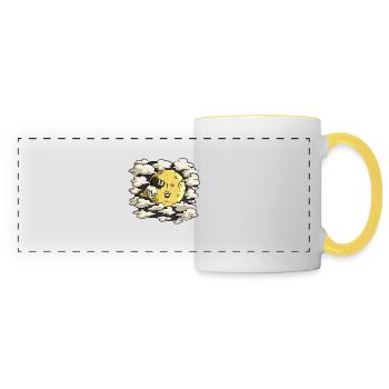 Méliès' moon and beer - Panoramic Mug - white/yellow - Front