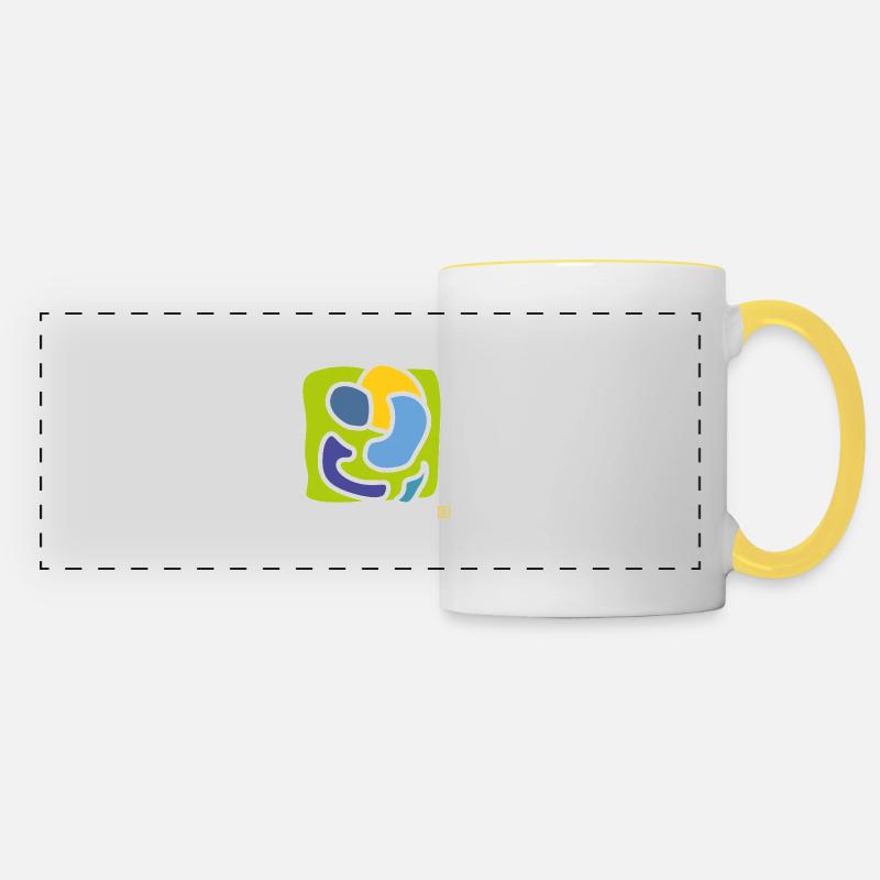 together - Panoramic Mug - white/yellow