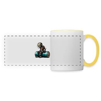 Pile Faible, Système Défaillant, Bot-Problèmes ! - Mug panoramique contrasté et blanc - blanc/jaune - Devant