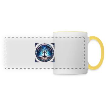 Tree of Life by the Ocean - Panoramic Mug - white/yellow - Front