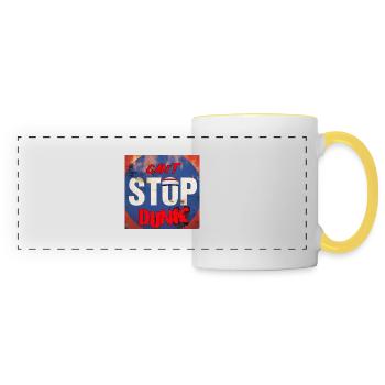 CAN'T STOP DUNK - Panoramic Mug - white/yellow - Front