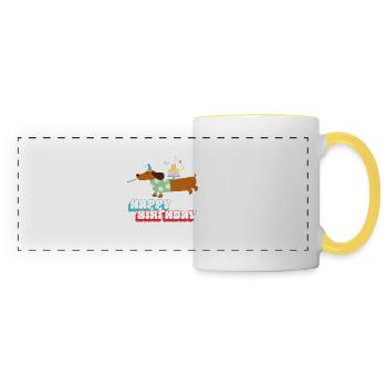 Dachshund Birthday Wishes - Panoramic Mug - white/yellow - Front