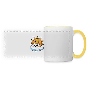 Sunshine Hugs - Panoramatasse - Weiß/Gelb - Vorne