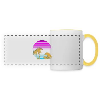 Vintage beach vibes - Panoramic Mug - white/yellow - Front