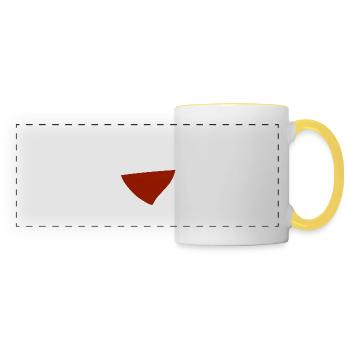 Pologne Cœur - Mug panoramique contrasté et blanc - blanc/jaune - Devant