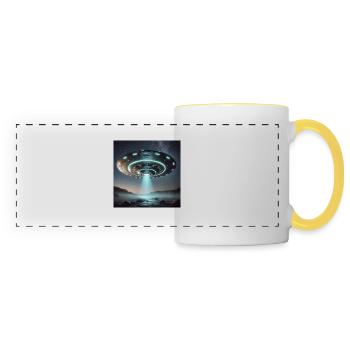 OVNI - Mug panoramique contrasté et blanc - blanc/jaune - Devant