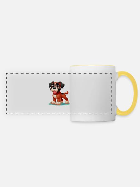 box - Panoramic Mug - white/yellow